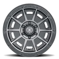 17x8.5 icon victory smoked satin black tint 6x120 0mm