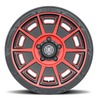 17x8.5 icon victory satin black w/ red tint 6x5.5/139.7 0mm
