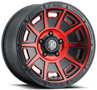 ICON Victory Satin Black w/ Red Tint