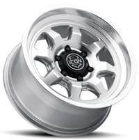 17x8.5 icon nuevo silver machined 6x135 6mm