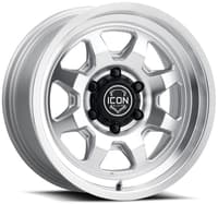 17x8.5 icon nuevo silver machined 5x5/127 -6mm