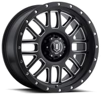 20x9 icon alpha satin black milled (8 lug) 8x180 12mm