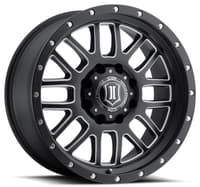20x9 icon alpha satin black milled (8 lug) 8x170 0mm