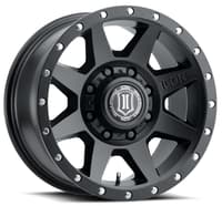 17x8.5 icon rebound hd satin black (8 lug) 8x6.5/165 13mm