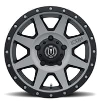 18x9 icon rebound titanium (5 lug) 5x5/127 -12mm