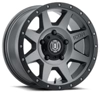 18x9 icon rebound titanium (5 lug) 5x5/127 -12mm
