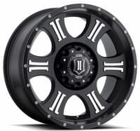 20x9 icon shield satin black machined (8 lug) 8x180 12mm