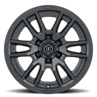 17x8.5 icon vector 6 satin black 6x5.5/139.7 25mm