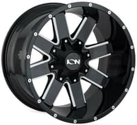 (clearance - no returns) 17x9 ion alloy 141 gloss black w/ milled spokes 8x170 18mm