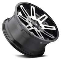 17x9 ion alloy 142 satin black w/ machined face 5x5/127 -12mm