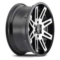 17x9 ion alloy 142 satin black w/ machined face 5x5/127 -12mm