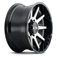 (clearance - no returns) 20x10 ion alloy 143 gloss black w/ machined face 6x135 -19mm