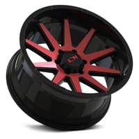 20x10 ion alloy 143 gloss black w/ red machined face 8x170 -19mm