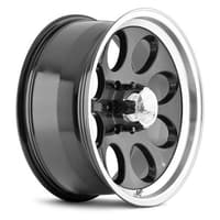 (clearance - no returns) 18x9 ion alloy 171 gloss black w/ machined lip 8x170 0mm