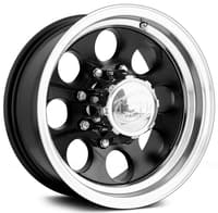 (clearance - no returns) 18x9 ion alloy 171 gloss black w/ machined lip 8x170 0mm