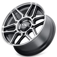 (clearance - no returns) 17x9 ion alloy 146 matte black w/ machined dart tint 8x170 0mm