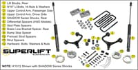 superlift 05-20 toyota tacoma 4wd (excl trd pro models) - 3in lift kit w/ superlift shocks k1012