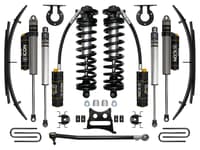 icon 17-22 ford f250/f350, 2.5-3" lift, stage 4 coilover system w/ leaf springs k63144l