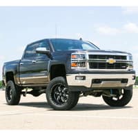 superlift 14-18 chevy silv 4wd 8in lift kit w/ alum/stamped steel cntrl arms & king coils & shocks k908kg