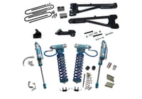 superlift 11-16 ford f-250/f-350 sd 4wd 4in lift kit w/repl radius arms & king coilovers rear shocks k987kg