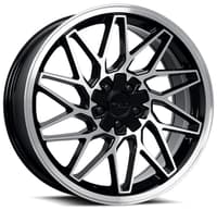 18x8 katana racing kr09 gloss black machined 5x110 5x4.5/114.3 40mm
