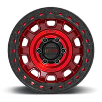 (clearance - no returns) 17x9 kmc km236 tank beadlock candy red (true beadlock) 6x5.5/139.7 -15mm