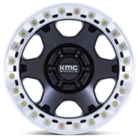 17x9 kmc km238 vi beadlock satin black w/ machined lip (true beadlock) 5x5/127 -12mm