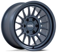 (clearance - no returns) 17x8.5 kmc km447 impact forged monoblock metallic blue 6x135 0mm