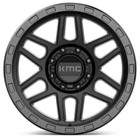 20x9 kmc km544 mesa satin black w/ gloss black lip (8 lug) 8x6.5/165 18mm