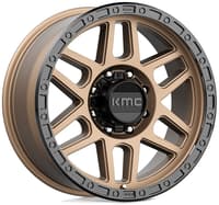 17x9 kmc km544 mesa matte bronze w/ black lip (8 lug) 8x6.5/165 18mm