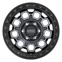 17x9 kmc km545 satin black w/ gray tint 6x4.5/114.3 18mm