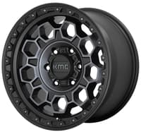 17x9 kmc km545 satin black w/ gray tint 6x135 18mm