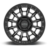 17x9 kmc km547 carnage satin black w/ gray tint 6x5.5/139.7 0mm
