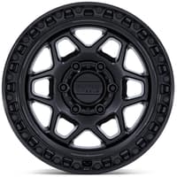 17x9 kmc km553 torx matte black w/ gloss black lip 5x5/127 -12mm