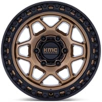 17x9 kmc km553 torx matte bronze w/ gloss black lip 6x5.5/139.7 -12mm