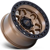 17x9 kmc km553 torx matte bronze w/ gloss black lip 5x5/127 -12mm