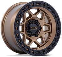 17x8.5 kmc km553 torx matte bronze w/ gloss black lip 6x135 0mm