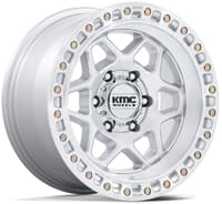 17x9 kmc km553 torx gloss silver machined 6x5.5/139.7 -12mm