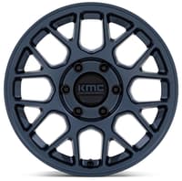 (clearance - no returns) 17x8.5 kmc km730 hatchet metallic blue 6x135 25mm