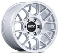 17x8.5 kmc km730 hatchet gloss silver machined 6x5.5/139.7 -10mm