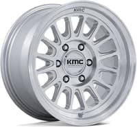 18x9 kmc km733 impact fft gloss silver machined (flow form) 8x180 18mm