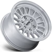 17x8.5 kmc km733 impact fft gloss silver machined (flow form) 6x5.5/139.7 25mm