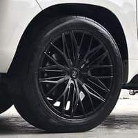 24x10 lexani aries gloss black w/ covered cap (custom)