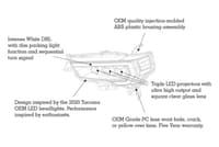 morimoto xb led headlights: toyota 4runner (14-22) (pair / asm / amber drl) (gen 2) lf531.2-a-asm