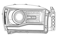 morimoto xb hybrid led headlights: dodge ram (06-08) (pair / asm) lf558