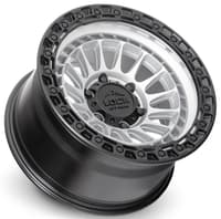 17x9 lock off-road mojave matte silver w/ matte black ring 6x5.5/139.7 -12mm