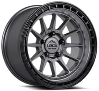 17x9 lock off-road baja matte grey w/ matte black ring 6x135 -12mm