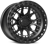 17x9 lock off-road commando matte black w/ matte black ring 5x5/127 -12mm