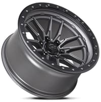 17x9 lock off-road krawler matte grey w/ matte black ring 6x5.5/139.7 -12mm