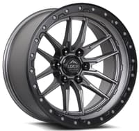 17x9 lock off-road krawler matte grey w/ matte black ring 6x5.5/139.7 -12mm